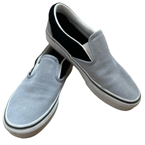 Vans|Classic‎ Slip Ons|Black/Grey Suede|LIKE NEW|SZ M5/W6.5 - Picture 1 of 8